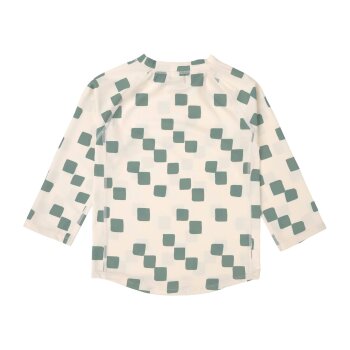 Lässig - Langarm UV-Badeshirt - Checkerboard Sea Salt/Green, Gr. 74/80, 07-12 Monate