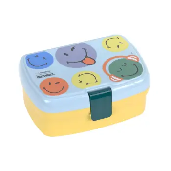 Lässig - Kinder-Brotdose SmileyWorld® Blau