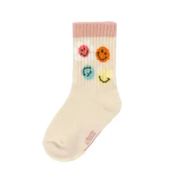 Lässig - Kindersocken (3 Stück) Smileyworld Altrosa Gr. 27-30