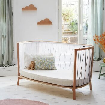 Charlie Crane - KIMI Babybett mit Matratze (60 x 120 cm) Buche braun