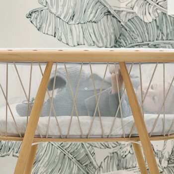 Charlie Crane - KUMI Babybett mit BIO-Matratze (56 x 81 cm) Buche beige