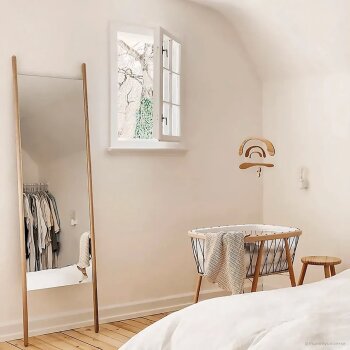 Charlie Crane - KUMI Babybett mit Matratze (56 x 81 cm) Buche braun