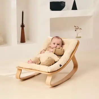 Charlie Crane - LEVO Babywippe aus Buche Fur milk