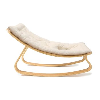 Charlie Crane - LEVO Babywippe aus Walnuss Fur milk