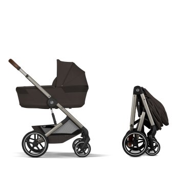 Cybex - Gold Balios S Lux TPE 2 in 1 Kombikinderwagen mit faltbarer Babywanne Chocolate brown