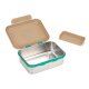 Lässig - Brotdose Kinder - Edelstahl Lunchbox, Happy Trails Frosch