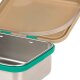 Lässig - Brotdose Kinder - Edelstahl Lunchbox, Happy Trails Frosch