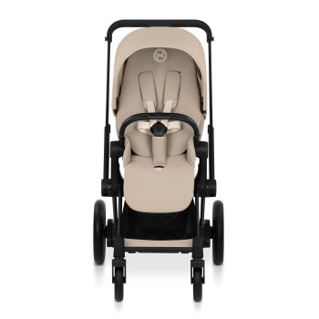 Cybex - Platinum e-PRIAM 5 Comfort Kinderwagen Set 3 in 1 inkl. Cybex Cloud T (Matt black Cozy beige)