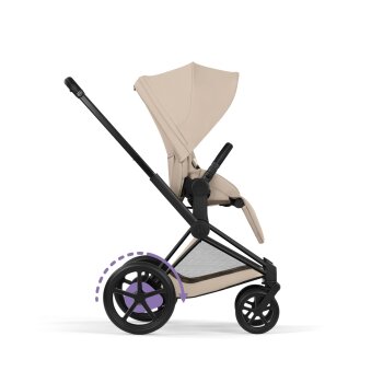 Cybex - Platinum e-PRIAM 5 Comfort Kinderwagen Set 3 in 1 inkl. Cybex Cloud T (Matt black Cozy beige)