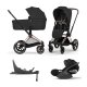 Cybex - Platinum e-PRIAM 5 Comfort Kinderwagen Set 3 in 1 inkl. Cybex Cloud T (Rosegold Sepia black)