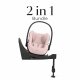 Cybex - Platinum 2 in 1 Bundle Cloud T PLUS i-Size drehbare Babyschale inkl. Base T (Peach Pink)