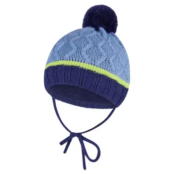 Sterntaler - Bommelmütze Struktur - Mittelblau, Gr. 45