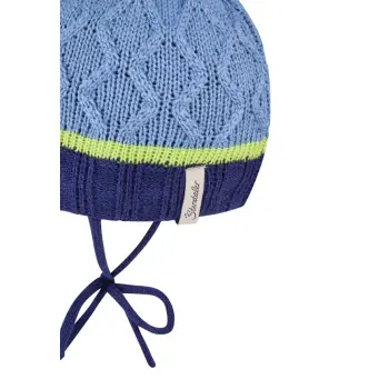 Sterntaler - Bommelmütze Struktur - Mittelblau, Gr. 47