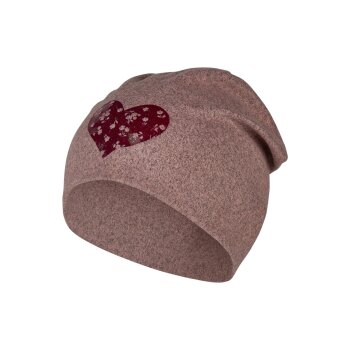 Sterntaler - Beanie Blumenherz - Rosa Melange, Gr. 47
