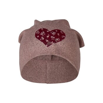 Sterntaler - Beanie Blumenherz - Rosa Melange, Gr. 49