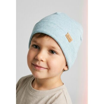 Sterntaler - Beanie feine Streifen - Graublau, Gr. 45