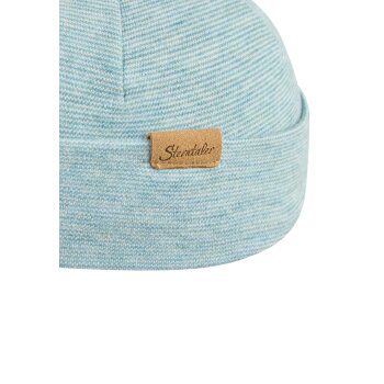 Sterntaler - Beanie feine Streifen - Graublau, Gr. 47