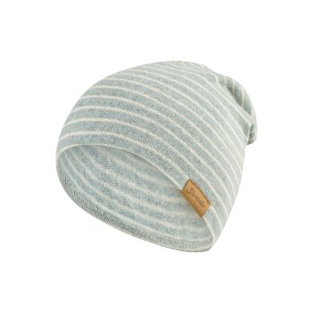 Sterntaler - Beanie gestreift - Graublau, Gr. 49