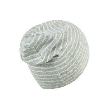 Sterntaler - Beanie gestreift - Graublau, Gr. 53