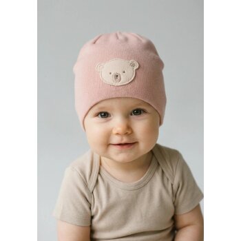 Sterntaler - Beanie Bärchen - Perlrosa, Gr. 45