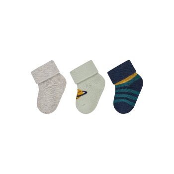 Sterntaler - Erstlingssocken 3er-Pack Planet - Silber...
