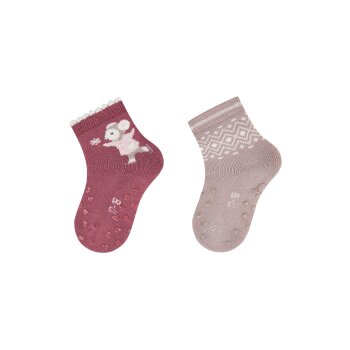 Sterntaler - ABS-Krabbelsocken 2er-Pack Norweger - Taupe,...