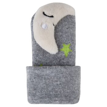 Sterntaler - Baby Rasselsocken Mond - Grau Melange, Gr. 15/16