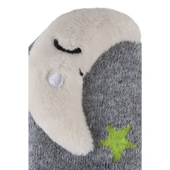 Sterntaler - Baby Rasselsocken Mond - Grau Melange, Gr. 15/16