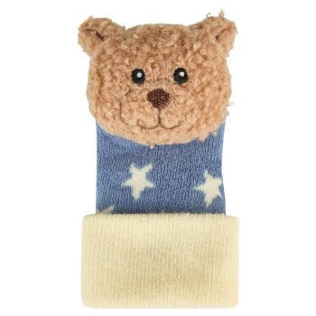 Sterntaler - Baby Rasselsocken Bär - Mittelblau, Gr. 15/16
