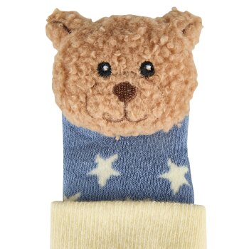 Sterntaler - Baby Rasselsocken Bär - Mittelblau, Gr. 15/16