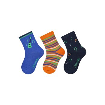 Sterntaler - Socken 3er-Pack Gitarre - Kobaltblau, Gr. 17/18