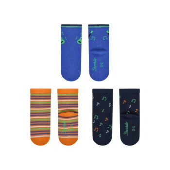 Sterntaler - Socken 3er-Pack Gitarre - Kobaltblau, Gr. 17/18