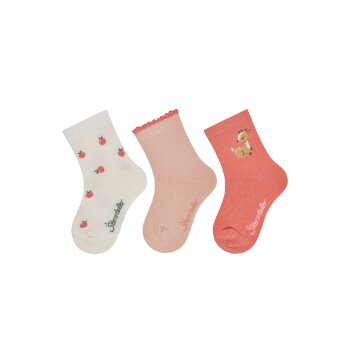 Sterntaler - Socken 3er-Pack Äpfel - Ecru, Gr. 21/22
