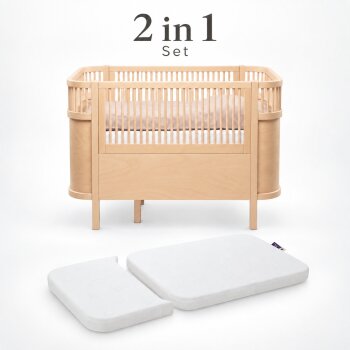 Sebra - Bett, Baby & Juniorbett-Set inkl. Matratze,...