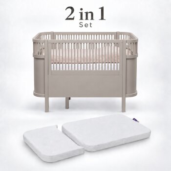 Sebra - Bett, Baby & Juniorbett-Set inkl. Matratze,...