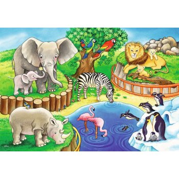 Ravensburger - Tiere im Zoo PUZZLE (2 x 12 TEILE)