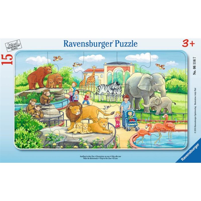 Ravensburger - Ausflug in den Zoo RAHMENPUZZLE (15 TEILE)